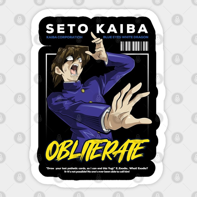 Kaiba Obliterate Sticker by DeathAnarchy